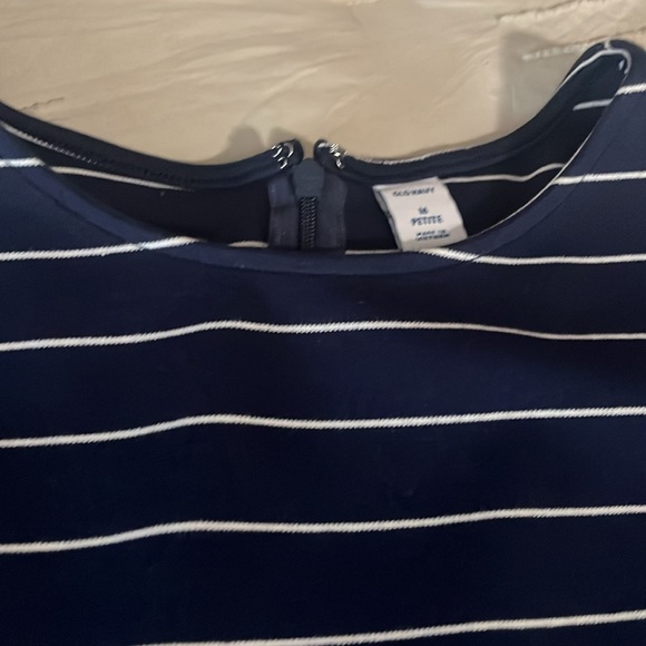 Navy Blue and White pin striped dress. Never worn - Picture 4 of 4